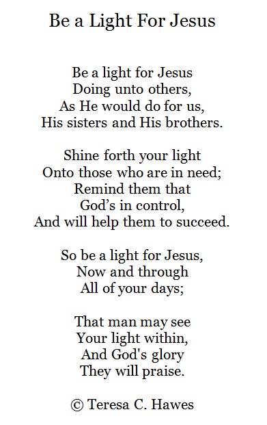 Be a Light For Jesus